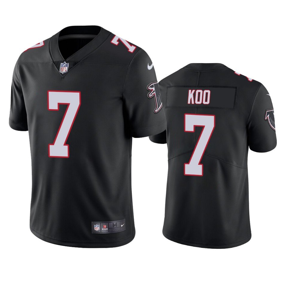 Men & Youth Kids #7 Younghoe Koo Atlanta Falcons Color Rush Limited Black Jersey
