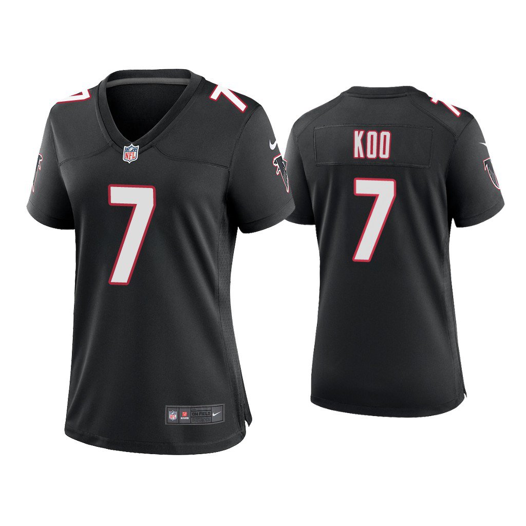 Women's #7 Younghoe Koo Atlanta Falcons Color Rush Limited Black Jersey