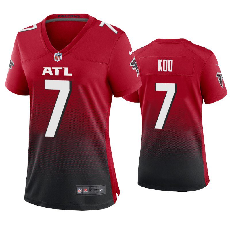 Women's #7 Younghoe Koo Atlanta Falcons Color Rush Limited Red Jersey