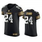 Men & Youth Kids #24 Nick Chubb Cleveland Browns Black Golden Edition Vapor Limited Jersey