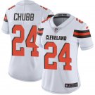 Women's #24 Nick Chubb Cleveland Browns Color Rush Vapor Limited White Jersey