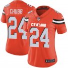 Women's #24 Nick Chubb Cleveland Browns Color Rush Vapor Limited Orange Jersey