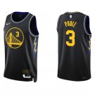 Men & Youth Kids #3 Jordan Poole Golden State Warriors 75th Anniversary City Edition Black Jersey