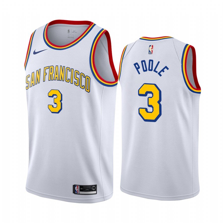 Men & Youth Kids #3 Jordan Poole Golden State Warriors Classic Edition White Jersey