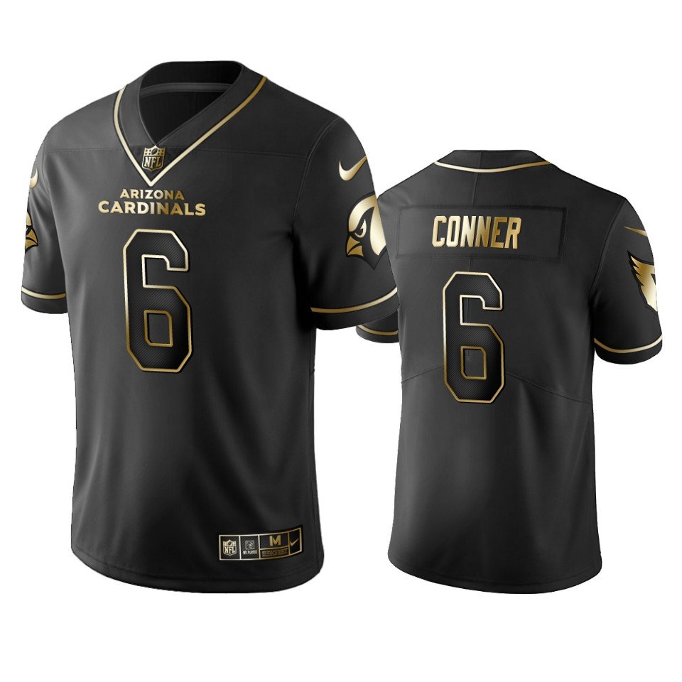 Men & Youth Kids #6 James Conner Arizona Cardinals Black Golden Edition Vapor Limited Jersey
