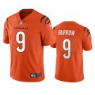 Men & Youth Kids #9 Joe Burrow Cincinnati Bengals Color Rush Vapor Limited Orange Jersey