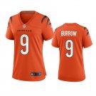 Women's #9 Joe Burrow Cincinnati Bengals Color Rush Limited Orange Jersey