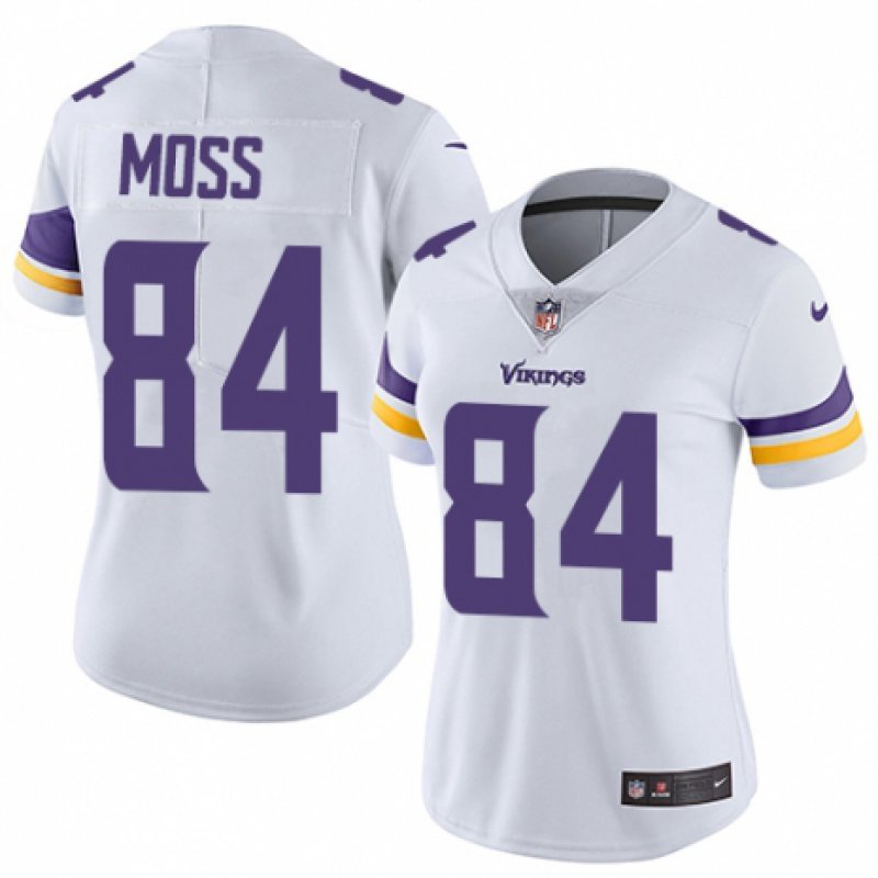 Women's #84 Randy Moss Minnesota Vikings Color Rush Limited White Jersey