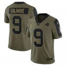 Men & Youth Kids #9 Stephon Gilmore Carolina Panthers Salute to Service Limited Olive Green Jersey