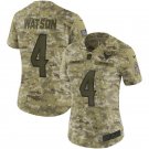 Women's #4 Deshaun Watson Houston Texans Salute to Service Limited Camo Jersey