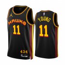 Men & Youth #11 Trae Young Atlanta Hawks 2022-23 Statement Edition Black Jersey