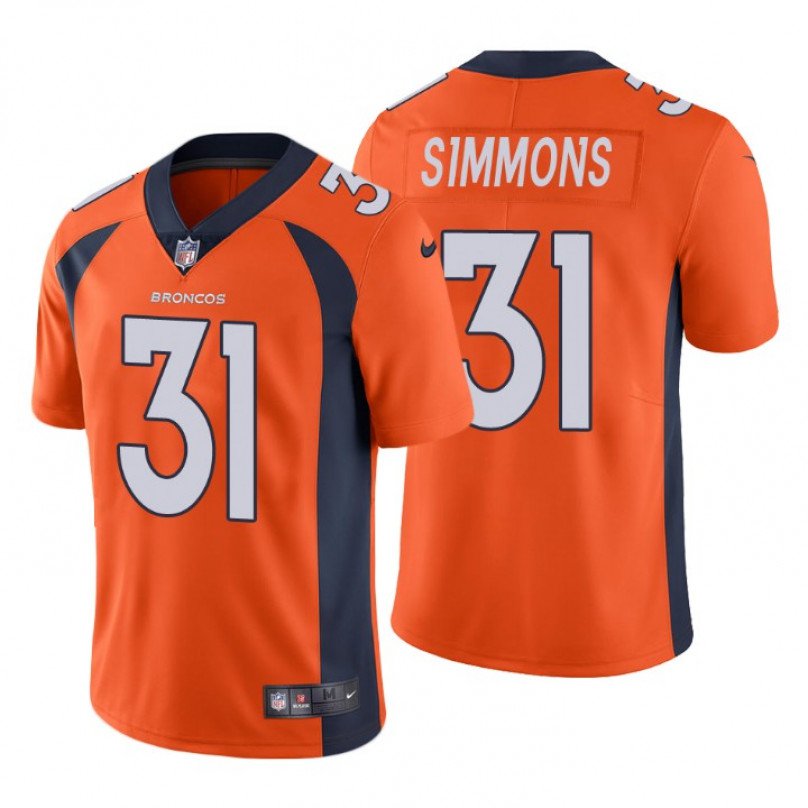 Men & Youth Kids #31 Justin Simmons Denver Broncos Color Rush Limited Orange Jersey