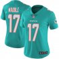 Women's #17 Jaylen Waddle Miami Dolphins Color Rush Vapor Limited Aqua Jersey
