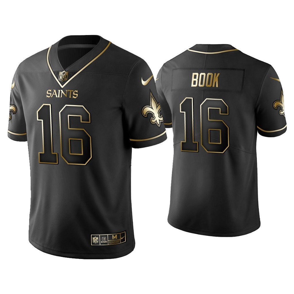 Men & Youth #16 Ian Book New Orleans Saints Black Golden Edition Jersey
