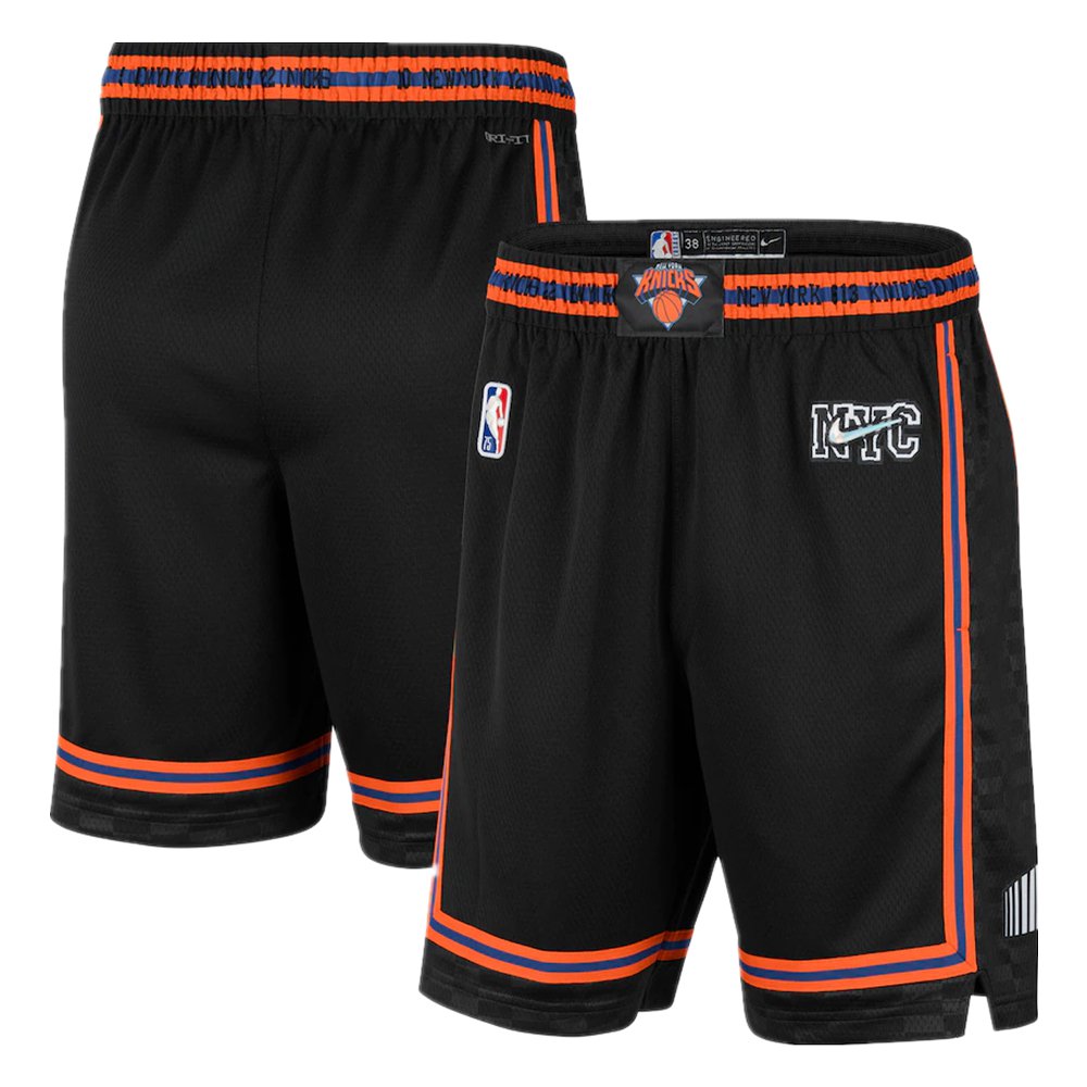 Men&acirc;��s New York Knicks 2021-22 Season 75th Anniversary City Edition Black Pocket Shorts