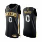 Men & Youth Kids #0 Tyrese Maxey Philadelphia 76ers Black Golden Edition Jersey