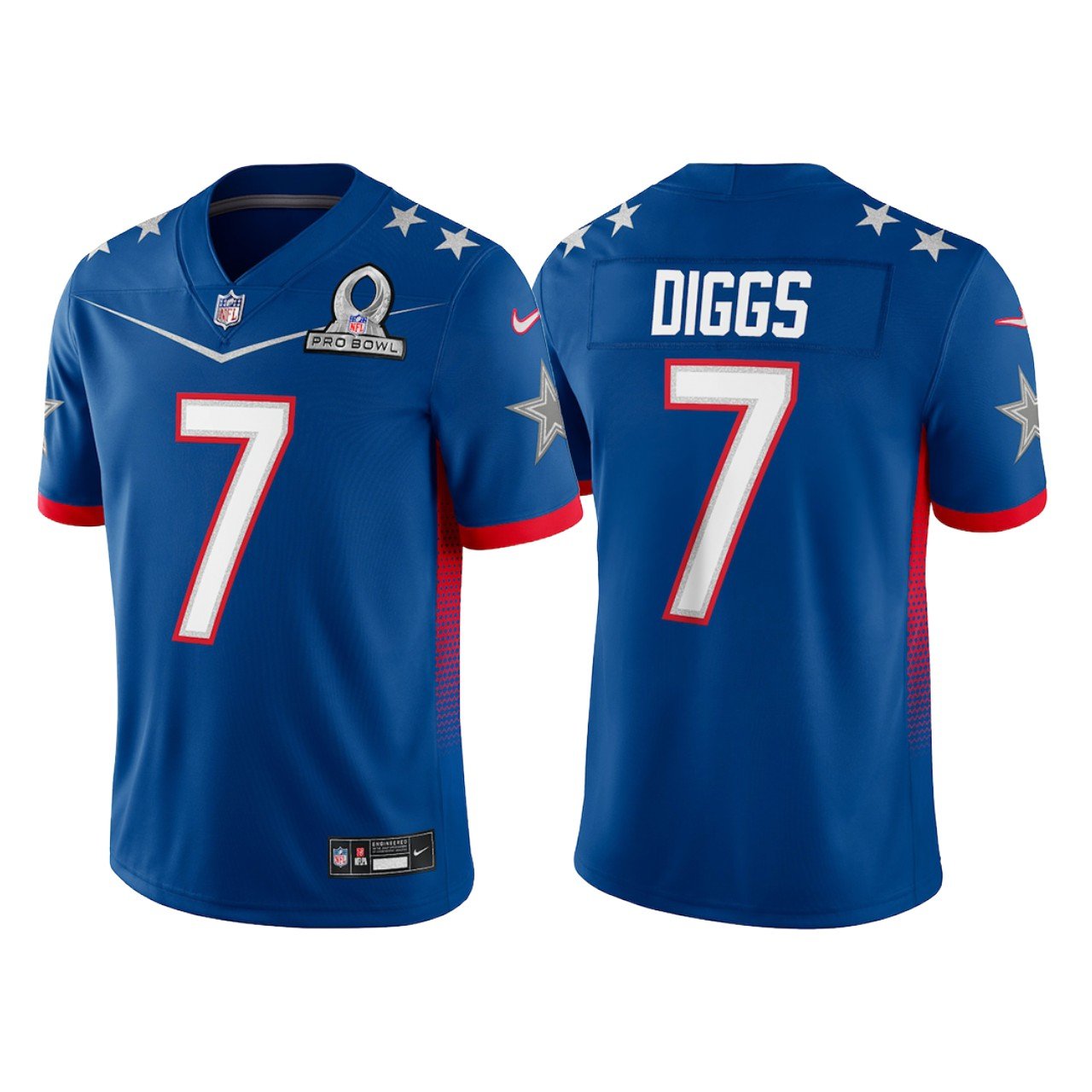 Men & Youth Kids #7 Trevon Diggs Dallas Cowboys Blue NFC 2022 Pro Bowl Jersey