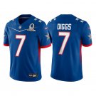 Men & Youth Kids #7 Trevon Diggs Dallas Cowboys Blue NFC 2022 Pro Bowl Jersey