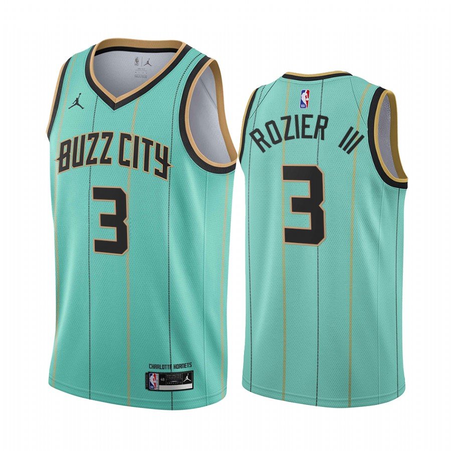 Men & Youth Kids #3 Terry Rozier III Charlotte Hornets City Edition Mint Green Jersey