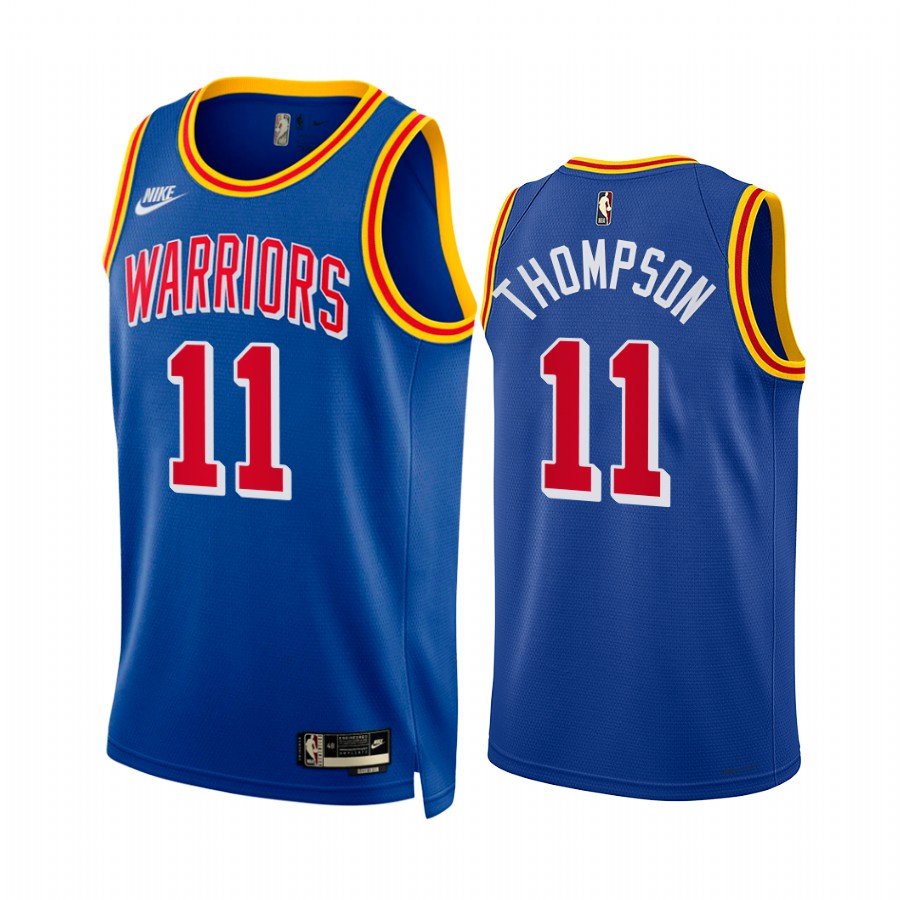 Men & Youth #11 Klay Thompson Golden State Warriors 2021-22 Classic Edition Blue Jersey