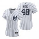 Women's #48 Anthony Rizzo New York Yankees Cool Base White Home Jersey