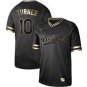 Men & Youth Kids #10 Justin Turner Los Angeles Dodgers Black Golden Edition Pullover Jersey