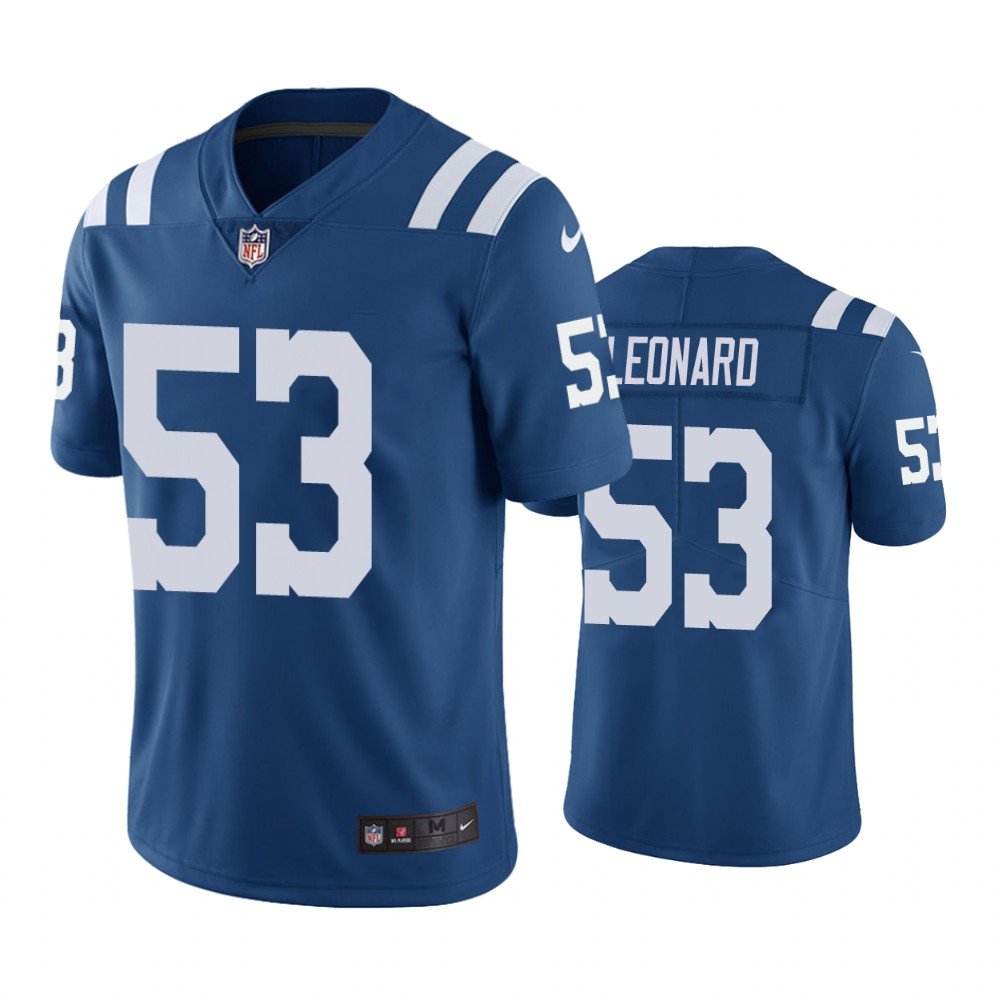 Men & Youth Kids #53 Darius Leonard Indianapolis Colts Vapor Limited Blue Jersey