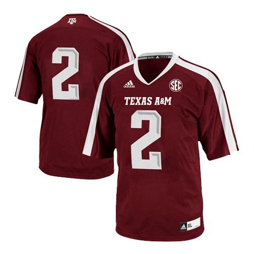 Men's Johnny Manziel Texas A&M University College Football Jersey Red