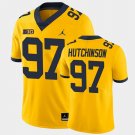 Men & Youth Kids #97 Aidan Hutchinson Michigan College Football Jersey Yellow