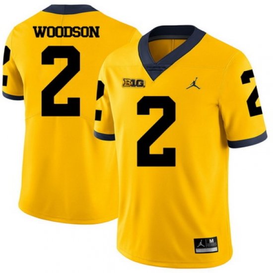 Men & Youth Kids #2 Charles Woodson Michigan College Football Jersey Yellow