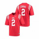 Men & Youth Kids #2 Matt Corral Ole Miss Rebels Michigan College Football Jersey Red