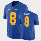 Men & Youth Kids #8 Kenny Pickett Pittsburgh Panthers College Football Jersey Royal Blue