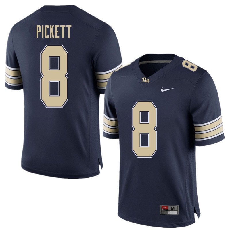 Men & Youth Kids #8 Kenny Pickett Pittsburgh Panthers College Football Jersey Navy