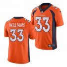 Men & Youth Kids #33 Javonte Williams Denver Broncos Color Rush Limited Orange Jersey