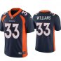 Men & Youth Kids #33 Javonte Williams Denver Broncos Color Rush Limited Navy Blue Jersey