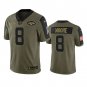 Men & Youth Kids #8 Elijah Moore New York Jets Salute to Service Limited Olive Jersey