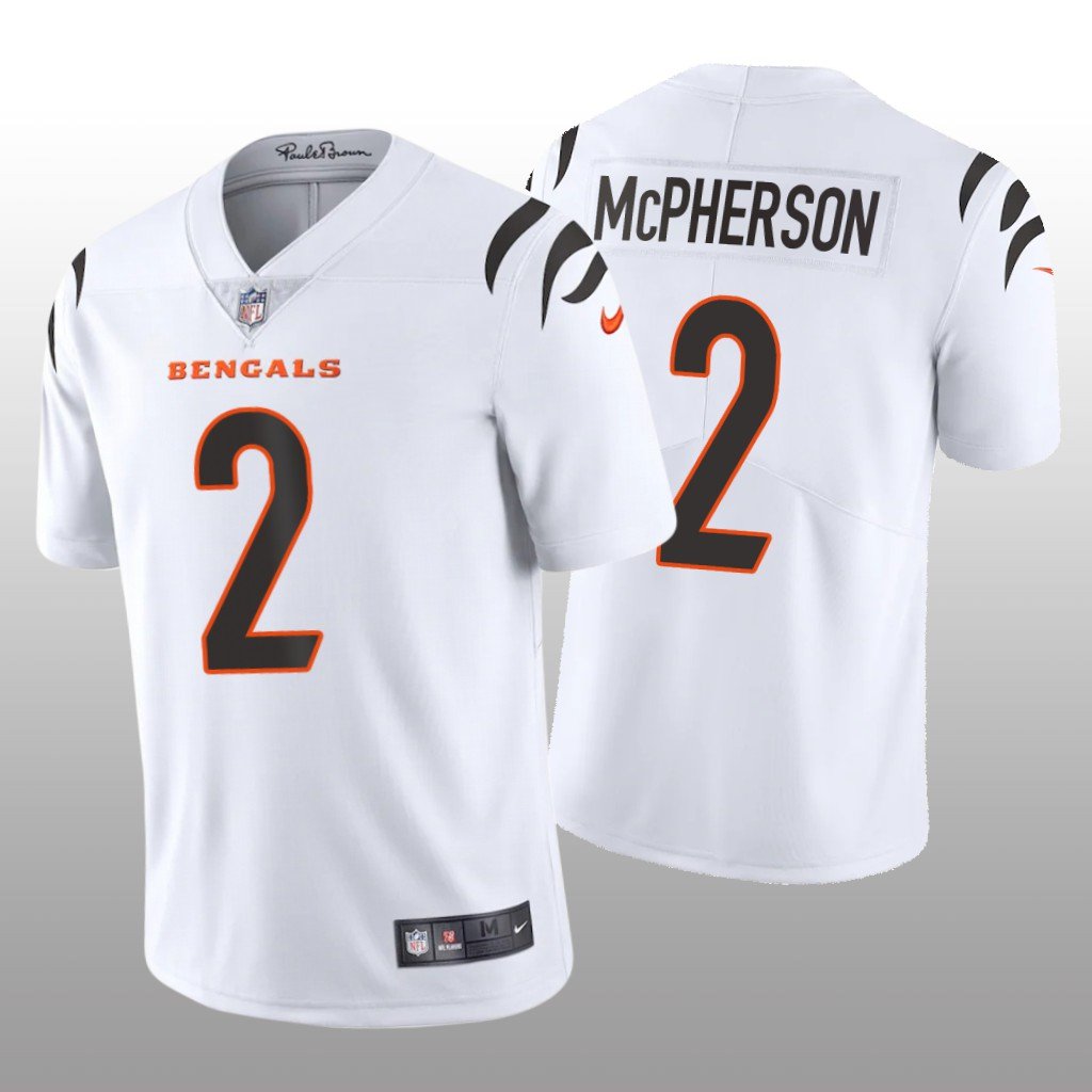 Men & Youth #2 Evan Mcpherson Cincinnati Bengals Vapor Limited Color Rush White Jersey