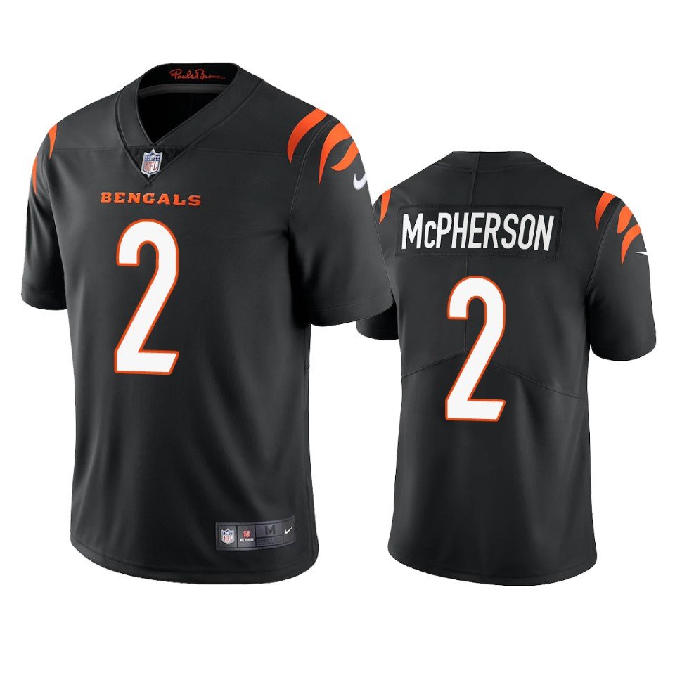 Men & Youth #2 Evan Mcpherson Cincinnati Bengals Vapor Limited Color Rush Black Jersey