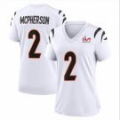 Women's #2 Evan Mcpherson Cincinnati Bengals Super Bowl LVI 56 Vapor Limited White Jersey