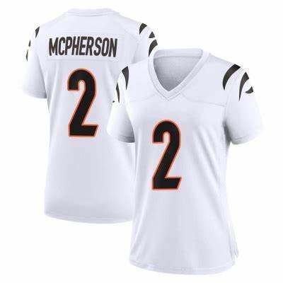 Women's #2 Evan Mcpherson Cincinnati Bengals Super Vapor Limited White Jersey