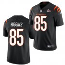 Men & Youth #85 Tee Higgins Cincinnati Bengals Super Bowl LVI 56 Vapor Limited Black Jersey