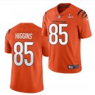 Men & Youth #85 Tee Higgins Cincinnati Bengals Super Bowl LVI 56 Vapor Limited Orange Jersey