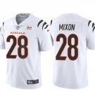 Men & Youth #28 Joe Mixon Cincinnati Bengals Super Bowl LVI 56 Vapor Limited White Jersey