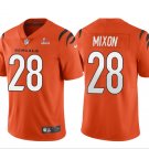 Men & Youth #28 Joe Mixon Cincinnati Bengals Super Bowl LVI 56 Vapor Limited Orange Jersey