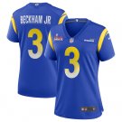 Women's #3 Odell Beckham Jr Los Angeles Rams Super Bowl LVI Limited Royal Blue Jersey