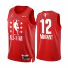 Men's #12 Ja Morant 2022 Cleveland All Star 75th Patch Red Jersey