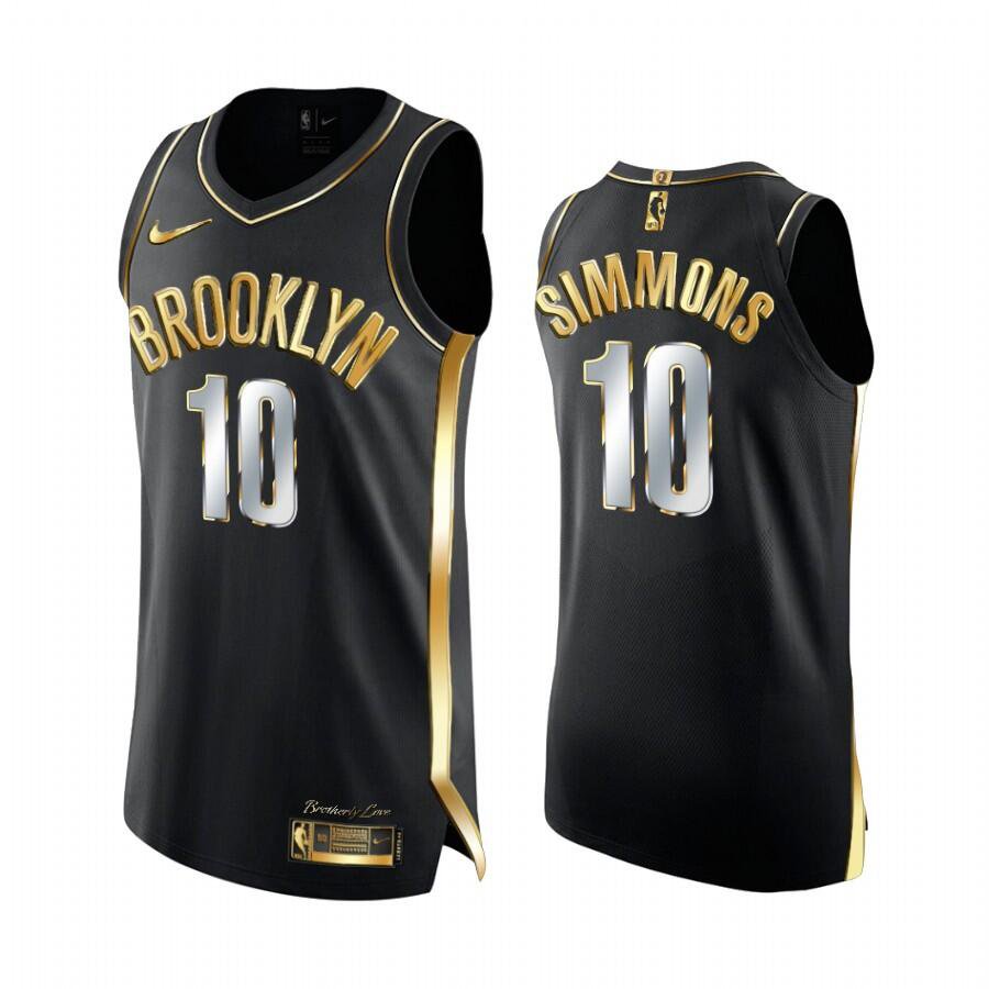 Men & Youth 10 Ben Simmons Brooklyn Nets Black Golden Edition Jersey