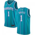 Men's #1 Muggsy Bogues Charlotte Hornets Icon Edition Teal Green Jersey