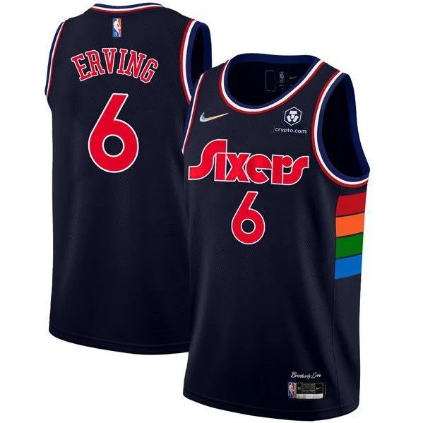 Men & Youth #6 Julius Erving Philadelphia 76ers City Edition Blue Jersey