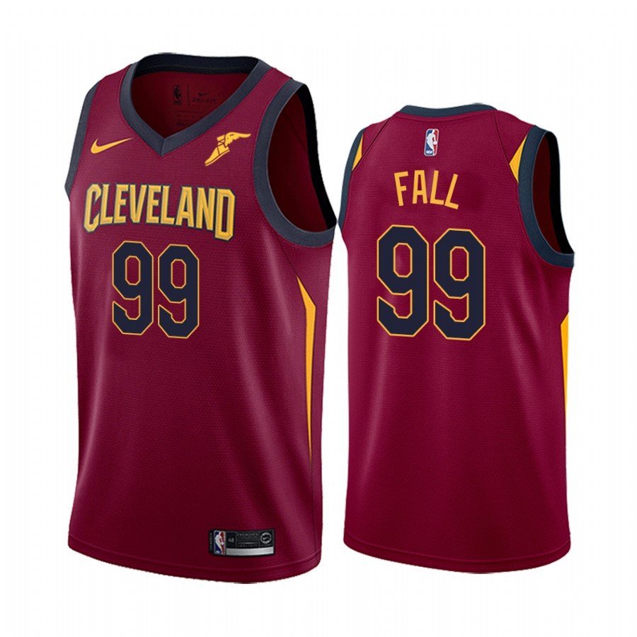 Men & Youth Kids #99 Tacko Fall Cleveland Cavaliers Icon Edition Wine Red Jersey
